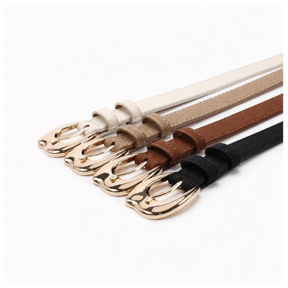 Minimalist Women Waist Belt Pin Buckle Closure Fashion Ladies Belt Slim Waist Strap  For Women