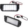 Car 6000K White LED License Plate Light Assembly 925012M000 2835SMD for Hyundai Veloster 2012-2017 ABS Clear Black 1 Pair