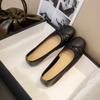Bow Silver Flat Shoes Women's Gentle Evening Spring Summer Ladyshoes Candy Shoes Ballet Shoes