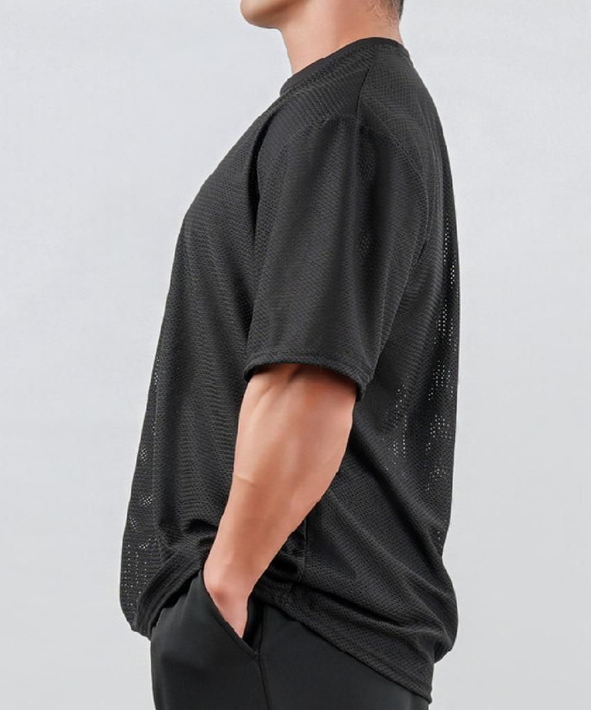 Diteomindeu [Ns Mesh] Black Plain Oversized Fit