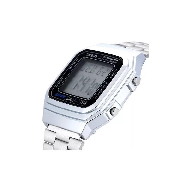 Casio STANDARD Series Retro Fashion Casual Simple Light Metal Classic Small Square Waterproof Movement Quartz Movement Stainless Steel A178WA-1AJH