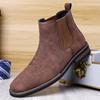 Men Large Size Chelsea Boots Faux Leather Upper Non Slip Rubber Sole Casual Dress Ankle Boots Outdoor Walking Shoes Large Size