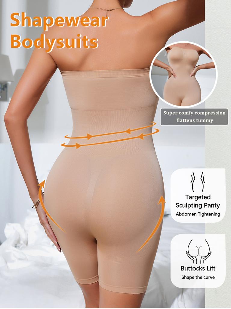 Body Shaping Seamless Bodysuit One-Shoulder Sexy Push-Up Shaping Camisole Bra