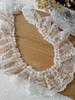 White Lace Trim Pleated Ribbon for DIY Skirt Hem Decoration