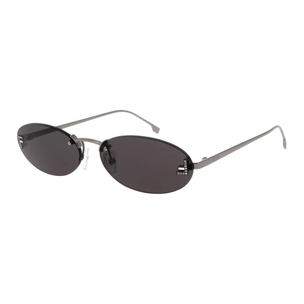 Fendi Logo Oval Sunglasses Women sunglasses Silver FE4075US12A