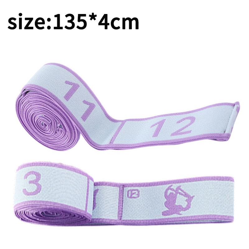 Elastic Yoga Resistance Band Stretching Belt for Pilates Dance Fitness Sport Exercise Multi-Functional Pull Strap Belt for Beginners