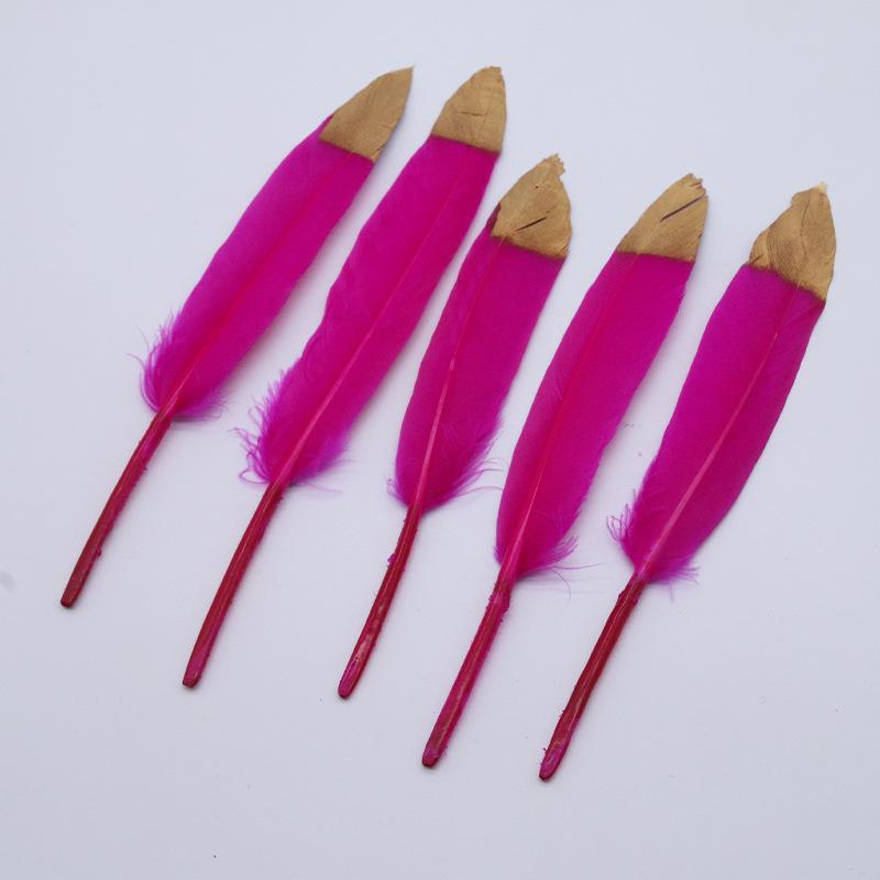 Kleines gerades Messer Farbverlauf Zweifarbig Feder Gänsefeder DIY Schmuckzubehör Kunsthandwerk Dekoration Handgemachte Materialien