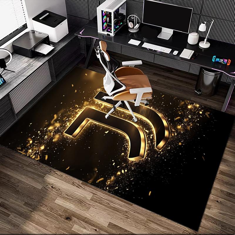 1pc General-purpose Rug, Juventus Football Club Printed Area Rug, Comfortable Office Chair Carpet, Home Entrance Floor Mat
