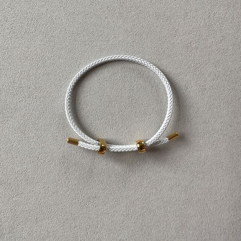 

Регулируемый браслет Телескопичный ремешок для переноски Стальной трос Кожаный шнур Носимый Переводные бусины 3D Твердое Чистое золото Водонепроницаемый Пара 2.5 22cm White adjustable wire rope