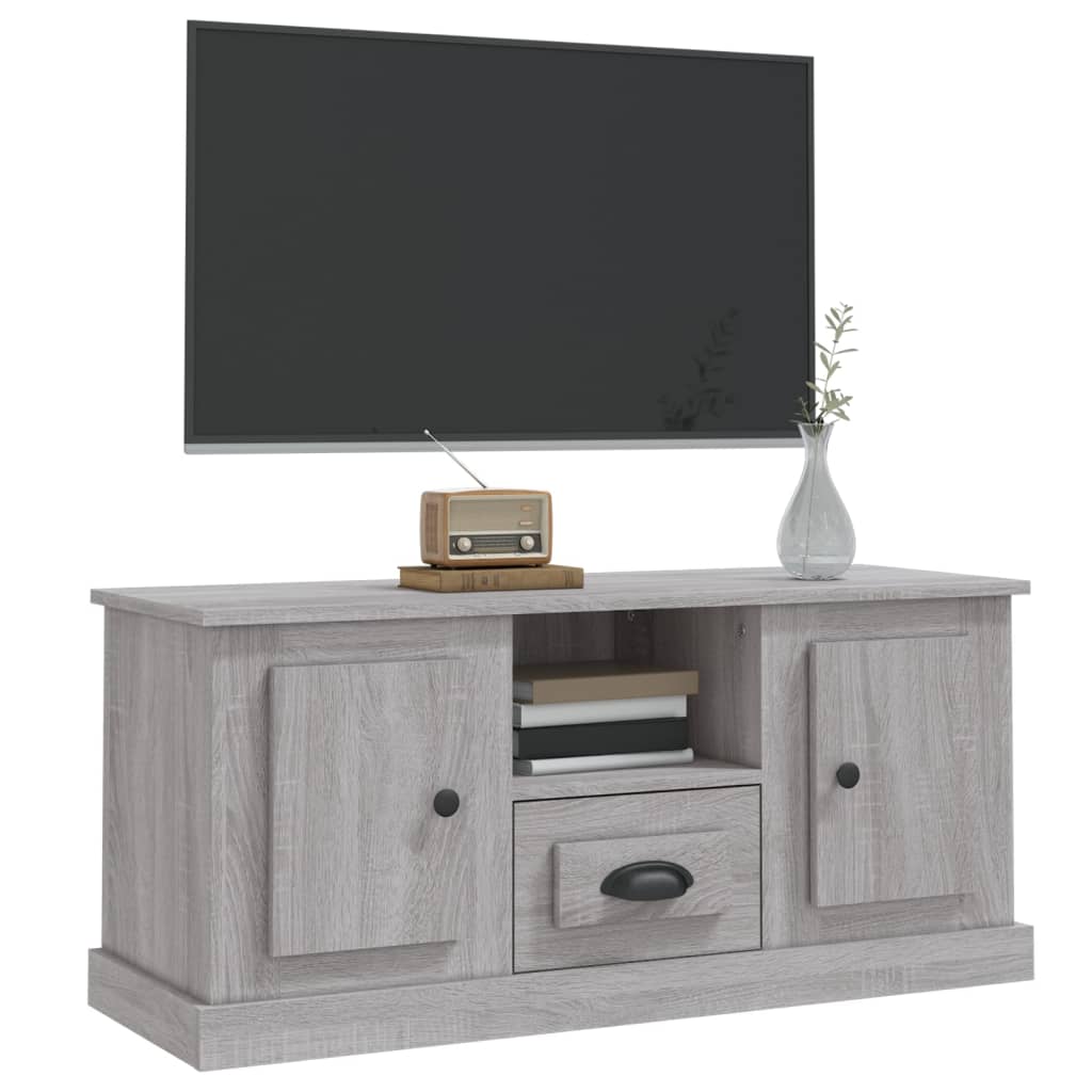 Vidaxl Szafka Pod Tv, Szary Dąb Sonoma, 100X35,5X45 Cm