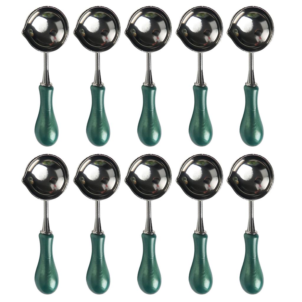 10 Pcs/Set Wax Seal Spoon Wax Sealing Melting Spoon Craft Supplies for Wax Seal Stamp Envelope Invitations Scrapbooking