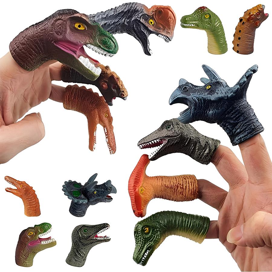 4pcs Plastic Dinosaur Finger Puppet Creative Bedtime Story Finger Puppets Party Hand Decoration Accessories Party Favors Gifts