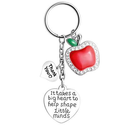 Back-to-School DIY Engraved Apple Keychain - Inspirational Teacher's Gift
