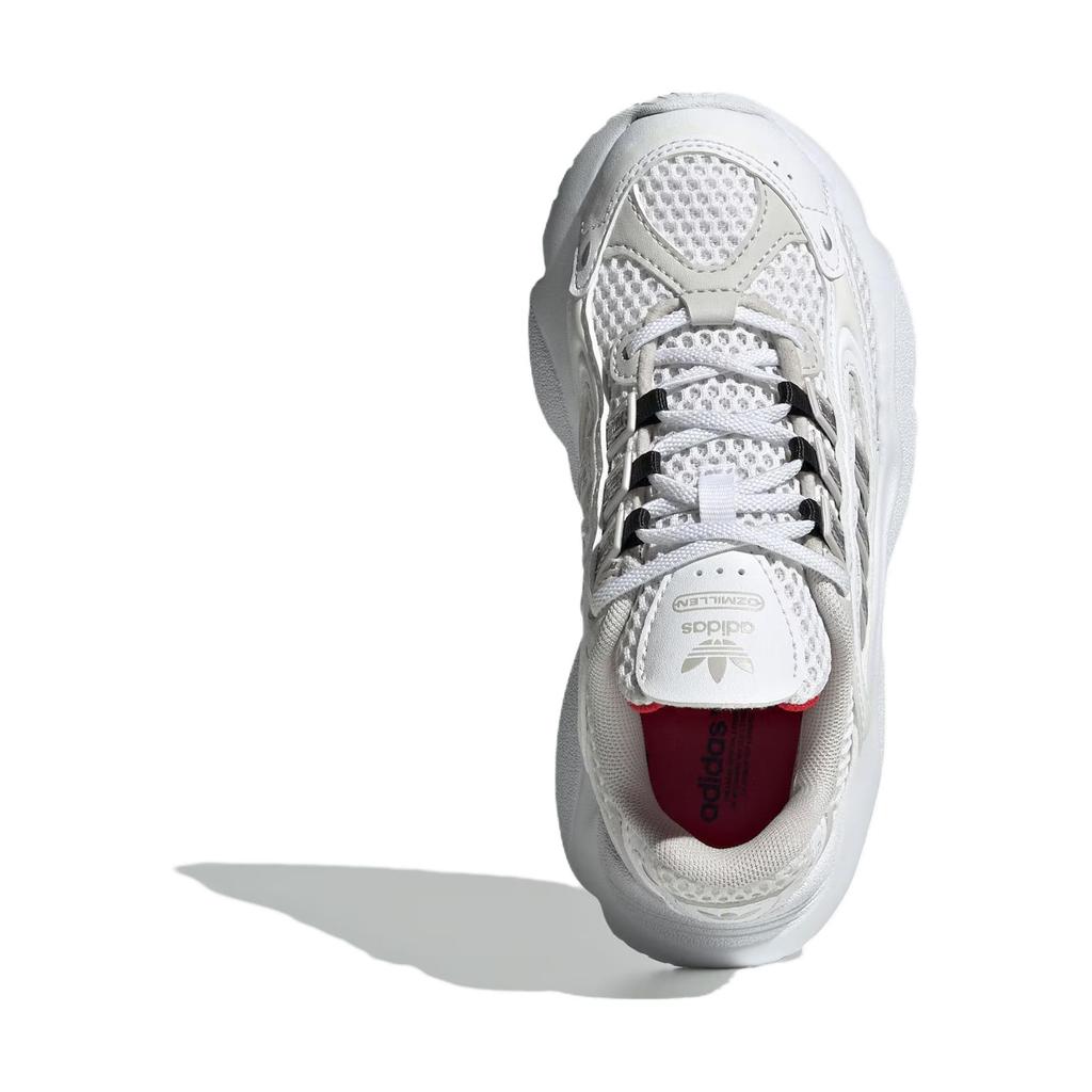 Adidas Originals Ozmillen Comfortable Versatile Daily Slip-Resistant Durable Low-Top Casual Shoes Kids Sneaker Gray White IG4276