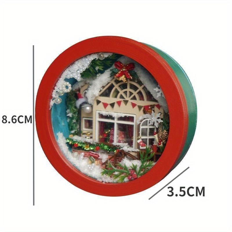DIY Wooden Dollhouse Casa Miniature Furniture with LED Kit Christmas Cottage Box Doll Houses Assemble Toy for Children Gifts