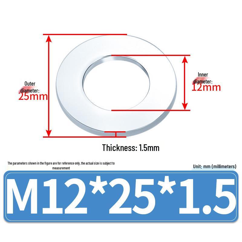 Extra Large Galvanized Metal Flat Washers - Sizes M1.6 to M14