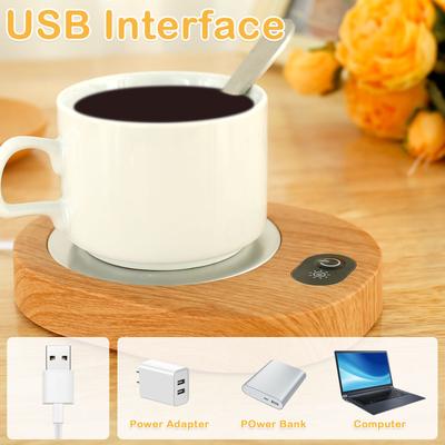 Elektrikli Kahve Fincanı Isıtıcı Taşınabilir USB Kupa Isıtıcı 55-65℃ Sabit Sıcaklık Kahve Fincanı Isıtıcı Kullanımı Kolay Kahve Isıtıcı Tabak