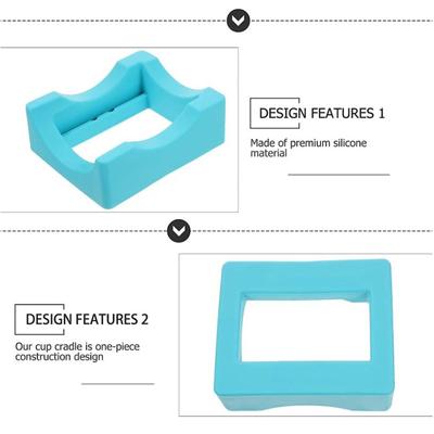 Mug Glass Cup Cradle Silicone Cup Holder With Builts-In Slot Tumbler Holder For Crafts Decals Tumbler Stand Curvature Supports