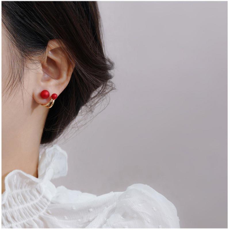 2023 Hot Design S925 Sterling Silver Pearl Stud Earrings - Two-Way Wear, Fashionable & Elegant