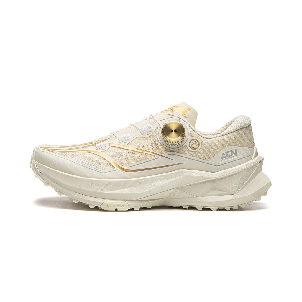 Li Ning De Lucas 3 PRO Cushioning Slip Resistant Abrasion Resistant Low top Running Shoes Unisex Ecru ARNW001-13