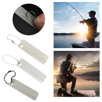 Diamond Cutter Sharpener Mini Keychain Portable Outdoor Camping Emery Nail File Efficient Sharpening Tool for Scissors Fish Hooks