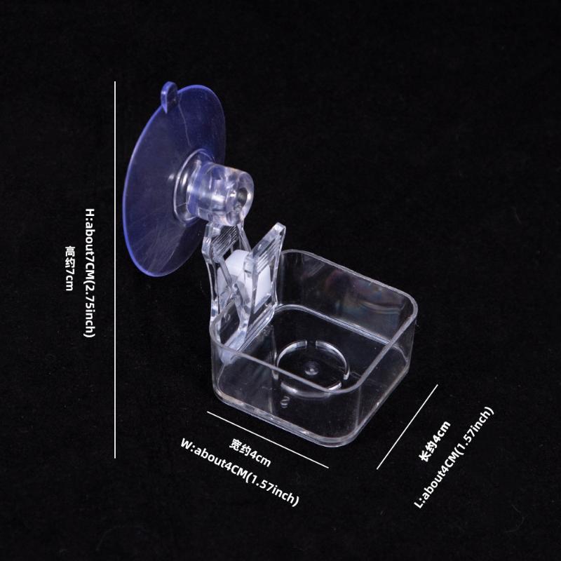 Reptile Water Food Bowl Suction Cup Food Tray Gecko Reptile Lizards Spider Tree Frogs Feeder Habitat Decoration Pet Supplies