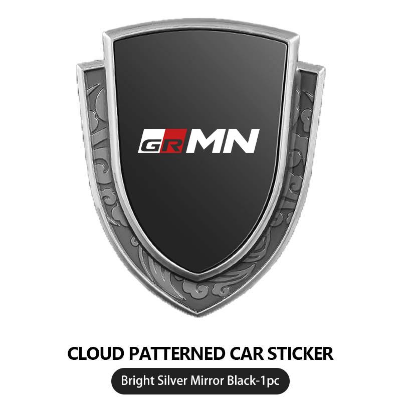 Car Styling 3D Shield Metal Emblem Badge Sticker Decoration Decal For Toyota GR MN Corolla Yaris Aygo Prius RAV4 Crown CHR Camry
