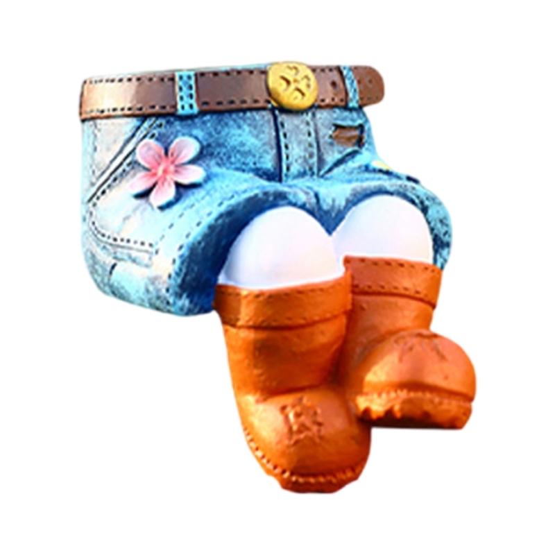 Kruka i harts Dekorativa blomkrukor Figurin För trädgårds- och hemmabruk Suckulent blomkruka Dekoration för inomhus utomhus