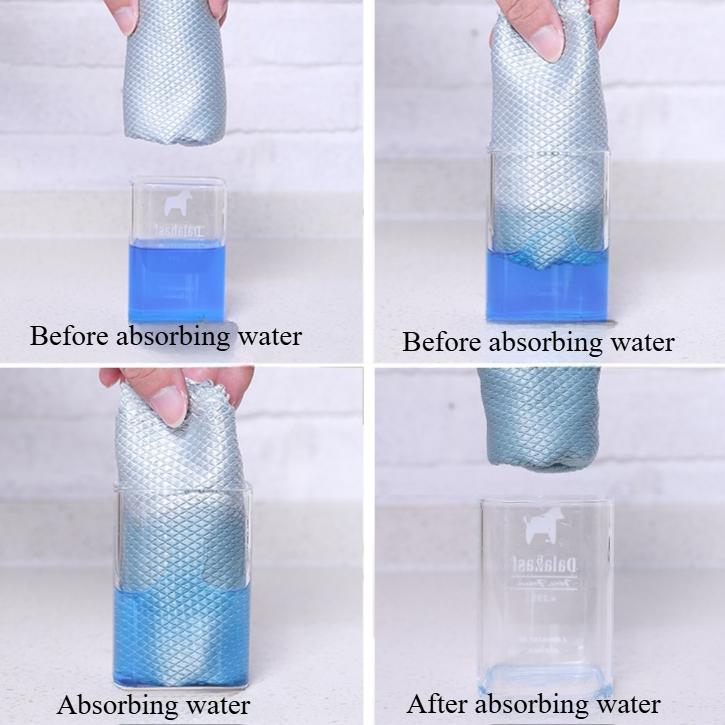 Wiping Cloth That Absorbs Water Without Leaving A Mark, Kitchen and Household Cleaning Cloth with No Trace, Lock Edge Glass Cloth