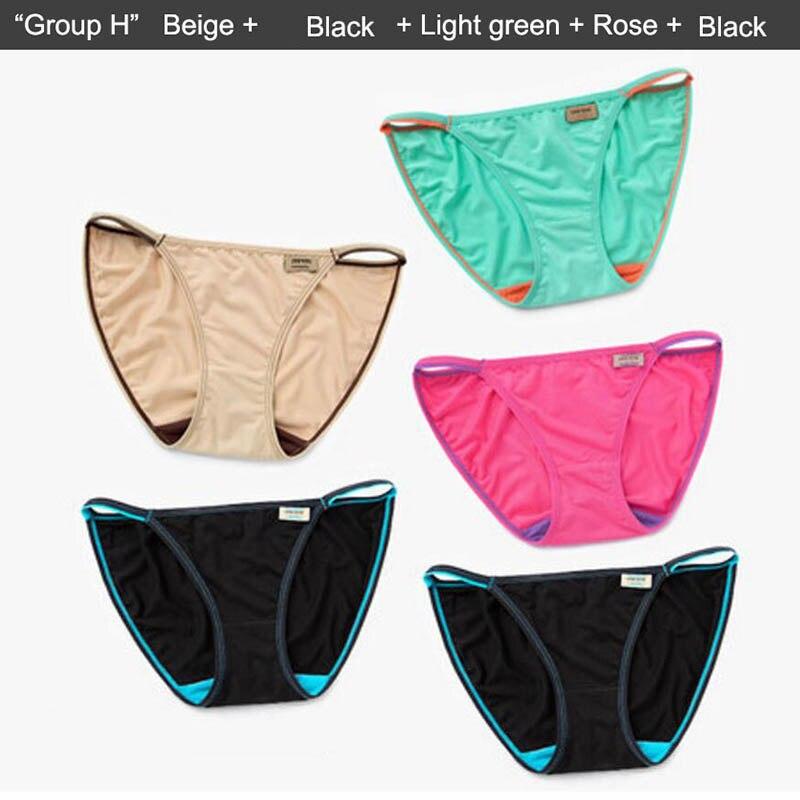 Sexy Damen-Unterwäsche, Höschen, Modal-Slips für Damen, einfarbig, niedriger Bund, G-String, nahtlos, Dessous, Damen-Mädchen-Tanga, 5 Stück
