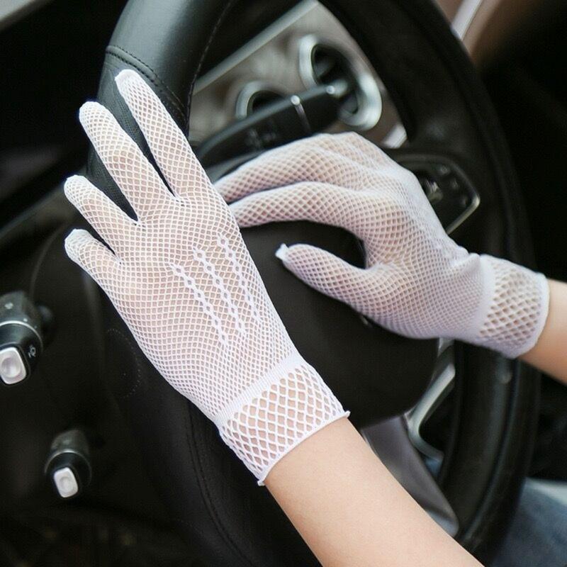 Elegant Stretchy Fishnet Gloves For Weddings Formal Event Elastic Short Gloves Breathable Comfortable Handwear for Party