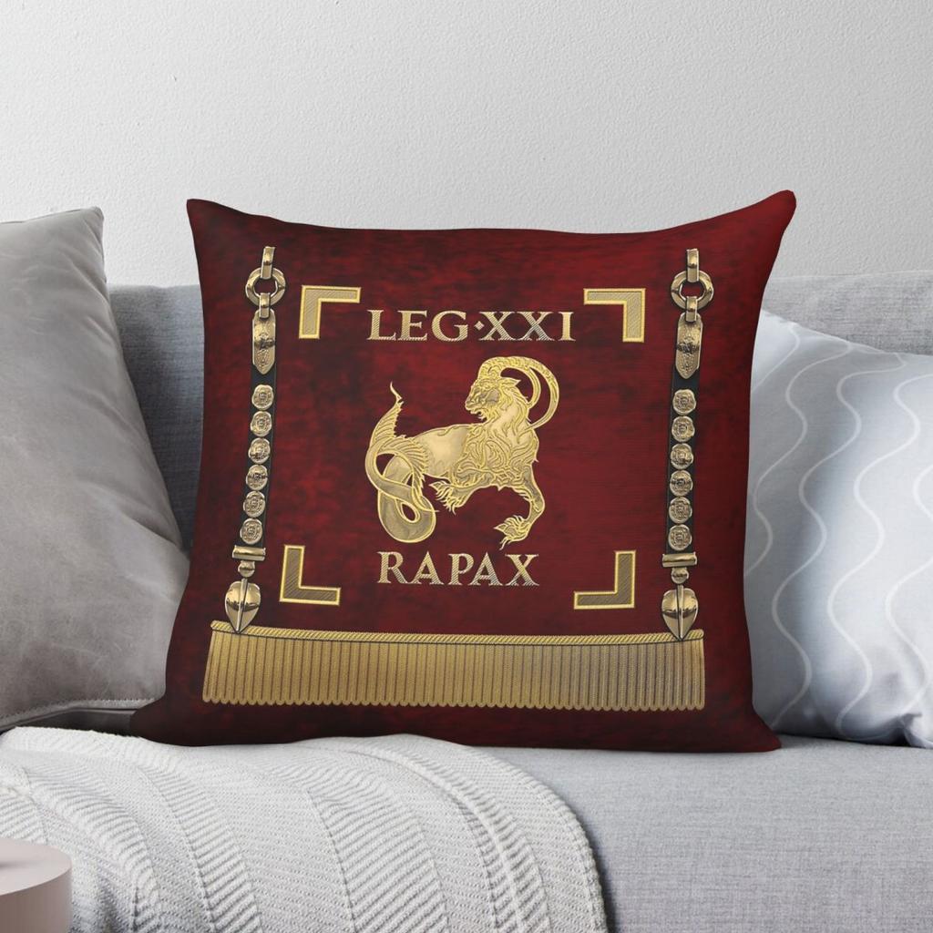 Standard Of Legio XXI Rapax Square Pillowcase Polyester Linen Velvet Pattern Zip Decorative Home Cushion Case