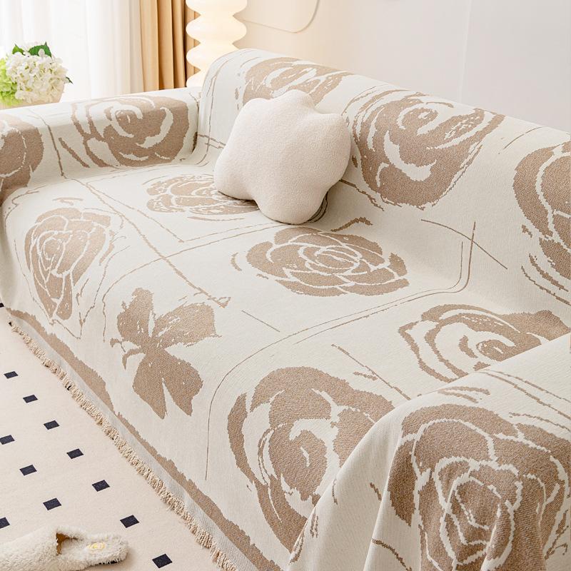 Chenille Sofa Cover Cloth Ins Wind Dustproof Household Minimalist Modern Sofa Towel Anti-Scratching Sofa Cover Cushion