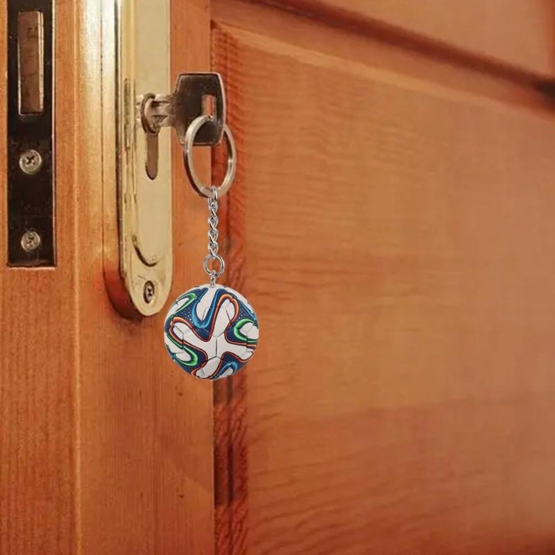 Fashionable Soccer Keychain Charm Sturdy Pendant Practical Decoration Perfect Gifts for Football Players and Fans