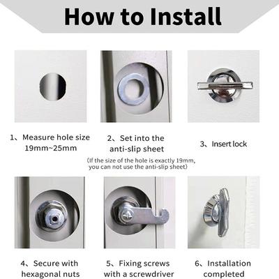 Professional Keyless Rv Door Lock Zinc Alloy Weather Resistant Cam Lock Chrome Plated Cabinet Lock Boat