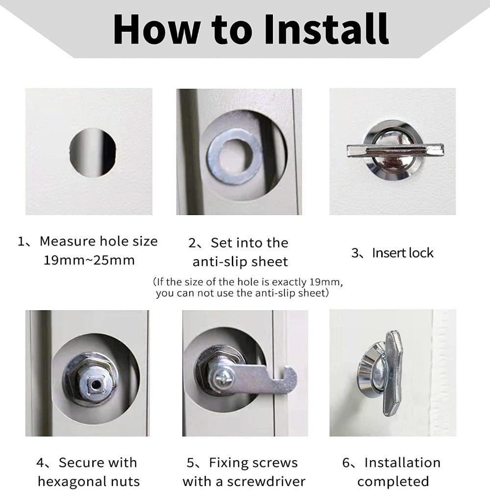 Zinc Alloy Rv Door Lock Keyless Cabinet Lock Professional Toolbox Lock  Toolbox