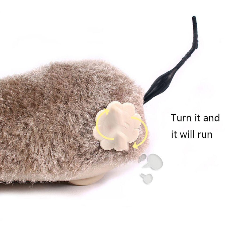 Spring Power Pet Products Wind Up Toys Cat Dog Playing Toy Plush Mouse Toy Clockwork Toy