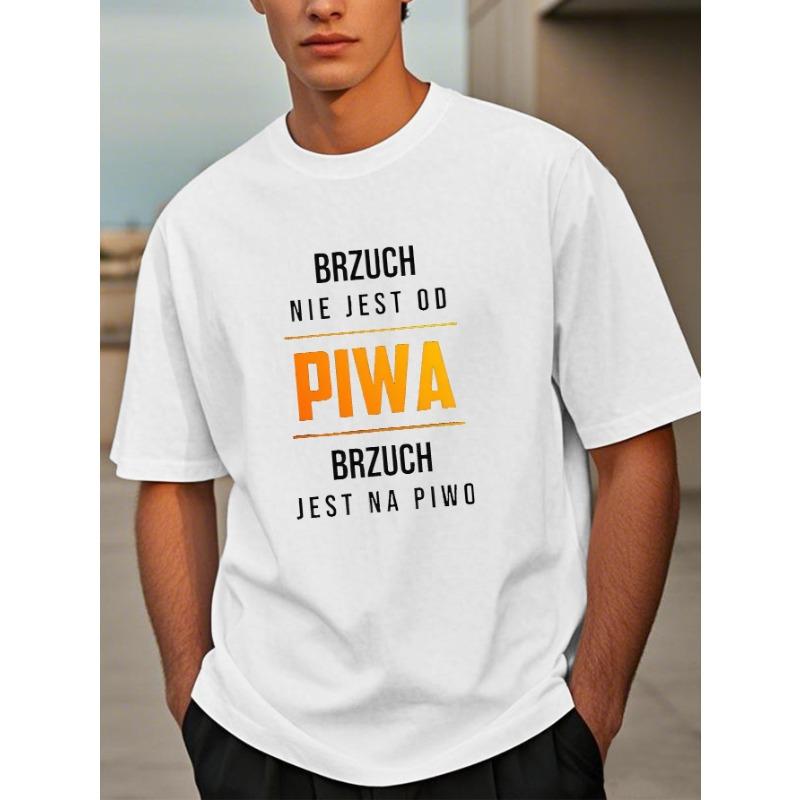Europäische Größe Lustiges Polnisches Herren Kurzarm T-Shirt Sommer T-Shirt Top