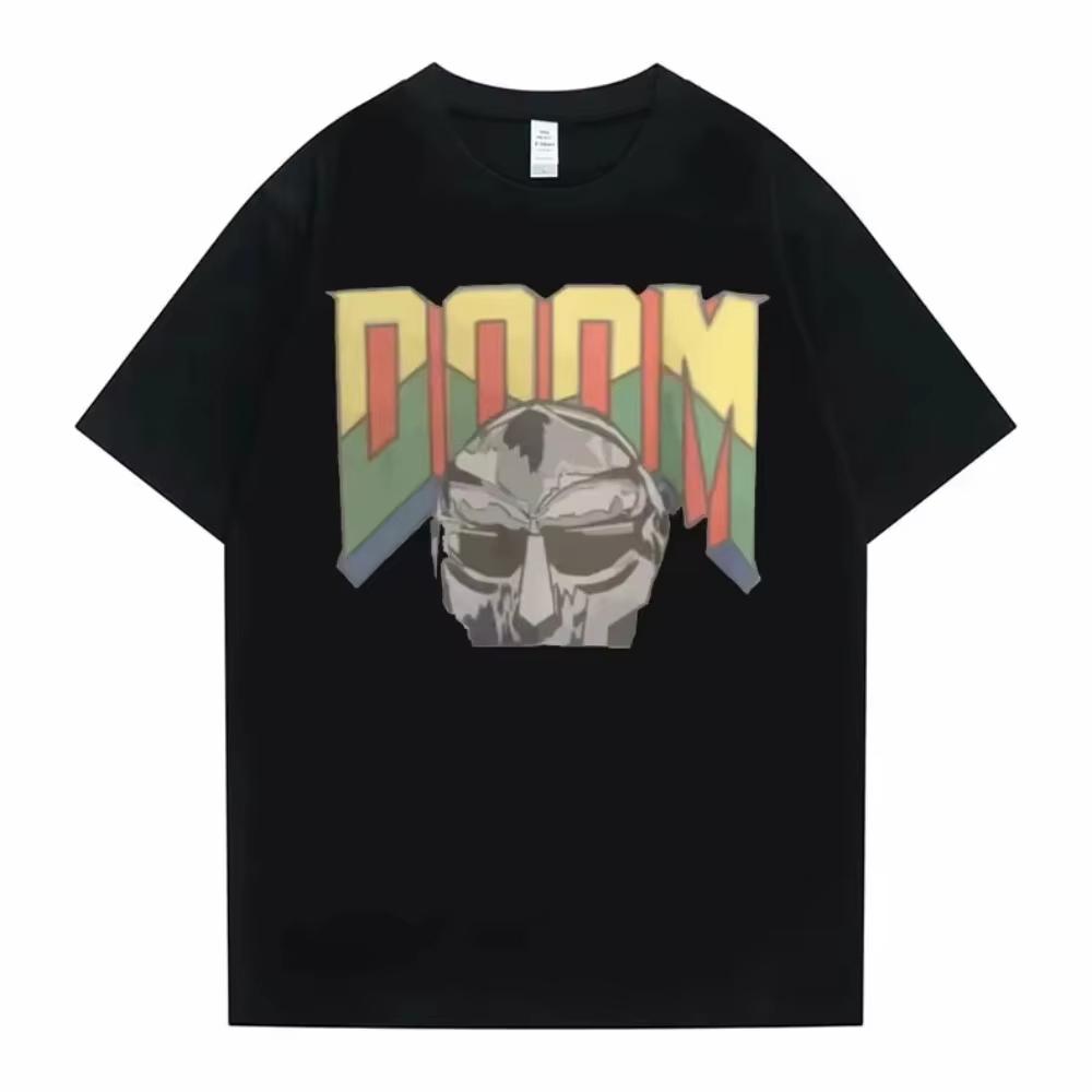 Sänger Mf Doom Madlib Madvillain Doppelseitiges Grafik Baumwoll T-Shirt Oberteile Männlich Hip Hop T-Shirt Männer Frauen Fleece Baumwoll T-Shirts