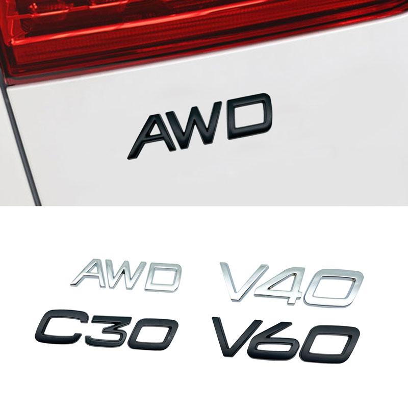 T4 T5 T6 T8 AWD Emblem Car Bumper Trunk Sticker For Volvo D2 D3 D4 D5 D6 D7 D8 V40 V60 XC40 XC60 XC90 C30 S60L S80L Accessories
