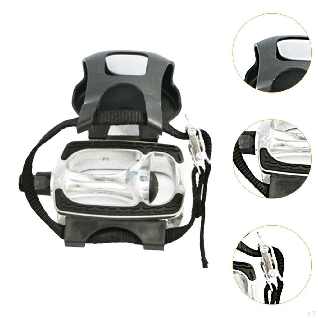 Exercise Bike Pedals 1/2” Thread Professional Anti Slip Lightweight Indoor Cycling Pedal with Toe