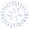 100pcs Photo Clips Mini Transparent Plastic Clear Paper Clips Mini Clothes P for Photos String Fairy Lights (100)