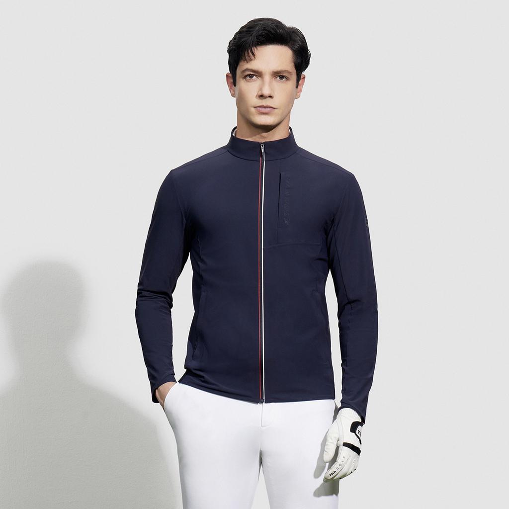 FILA Knitwear Men's Tide Blue Stand Collar Moderate Other A11M425501FDB