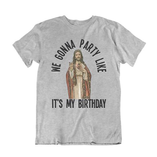 

Jesus Party Like Its My Birthday Kids Christmas T-Shirt Funny Xmas Gift 4XL