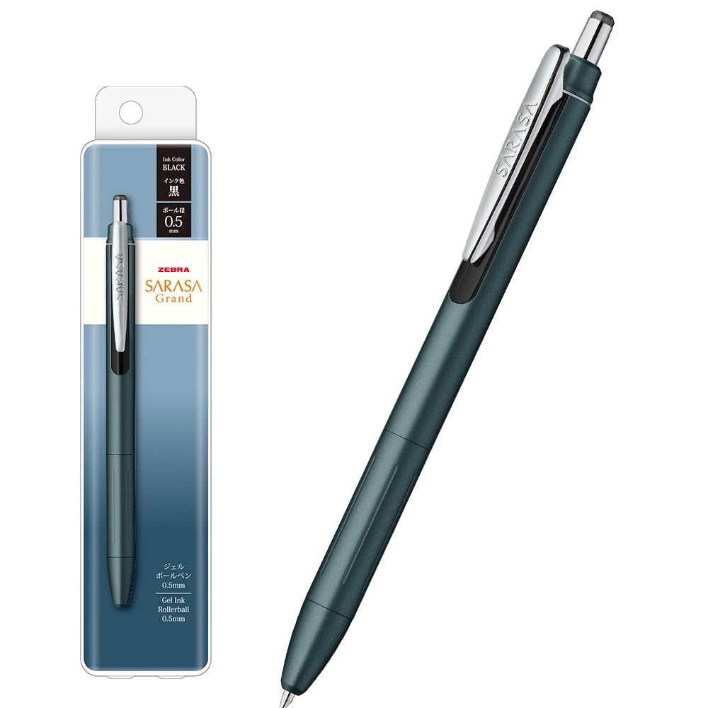 Zebra Sarasa Grand Gel Ballpoint Deep Blue Black Pen, 0.5mm, Barrel, Ink, P-JJ57-DBL