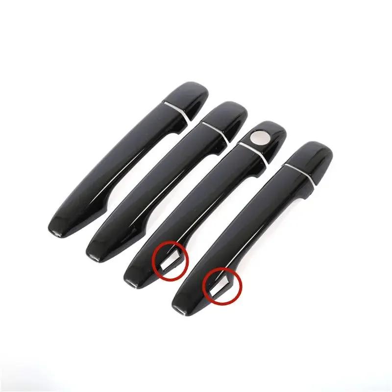 Decoration Car Door Handle Cover For Toyota Venza 2008~2017 AV10 Glossy Black Pad Sticker Overlay Styling Accessories