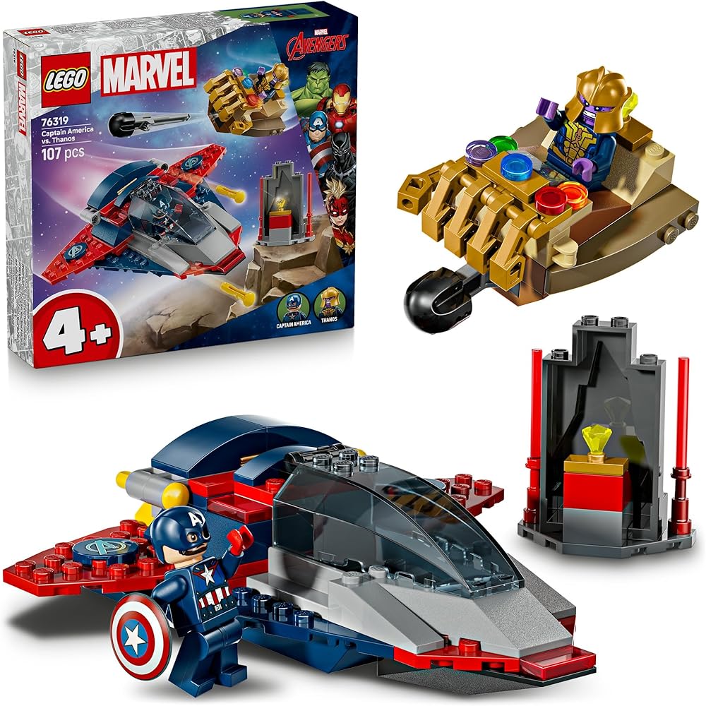 LEGO Marvel Captain America vs Thanos Building Blocks Toy for Kids Ages 4-6 Educational Gift