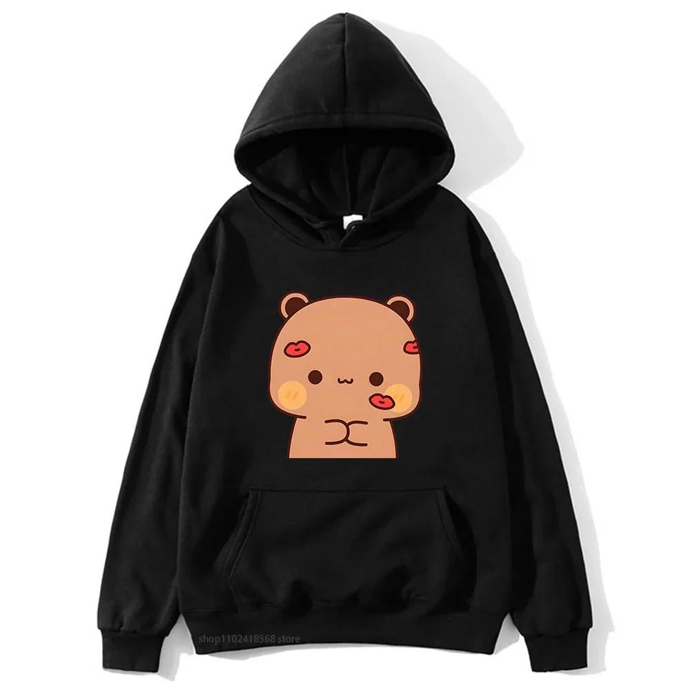 BuBu Kissed DuDu Hoodie Panda Bear Sweatshirt Couple Clothes Men Kawaii Women Tops Four Seasons Casual Streetwear