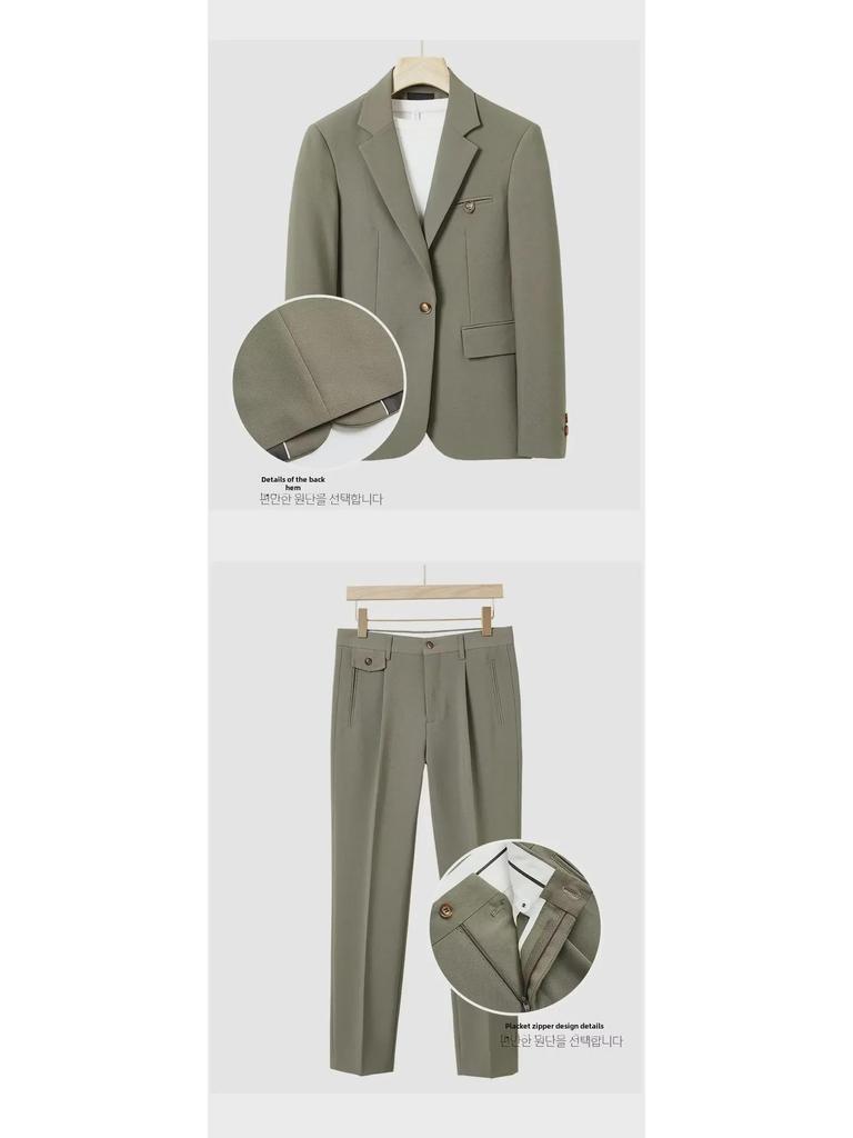 Men's Spring & Summer Casual Suits: Korean Style Loose Fit High-End Jackets