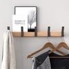 2024 New Wall Mounted Aluminum Hanger Nordic Hanger Removable 5 Hooks for Towels, Hats, Bathrobes and Wooden Hangers Metal